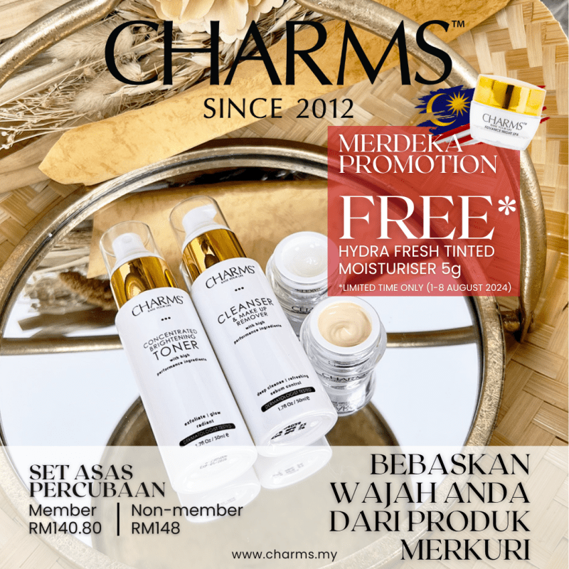 [PROMOSI MERDEKA] SET ASAS PERCUBAAN CHARMS (SAIZ TRIAL)