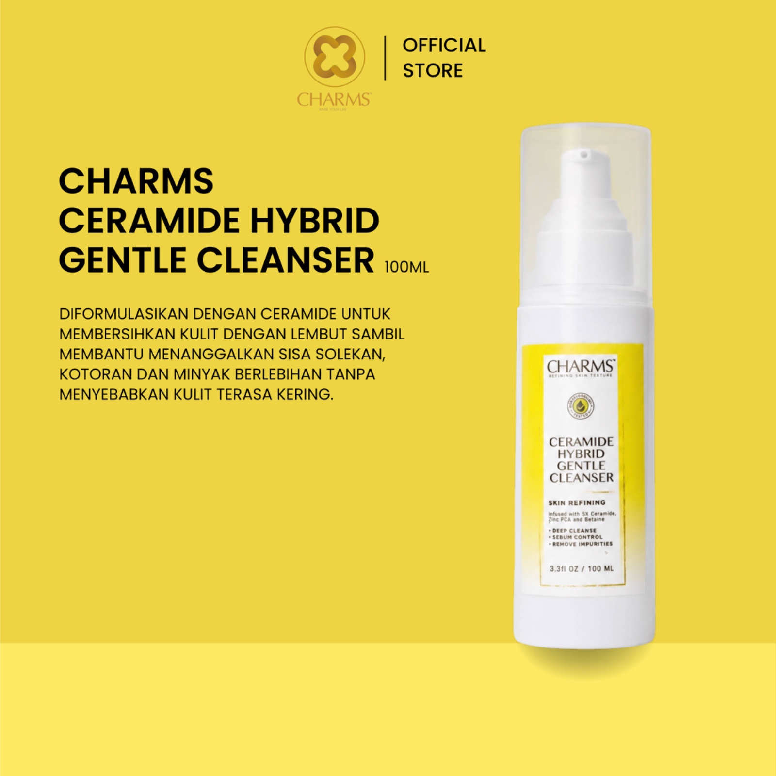 CHARMS CERAMIDE HYBRID GENTLE CLEANSER 100ML
